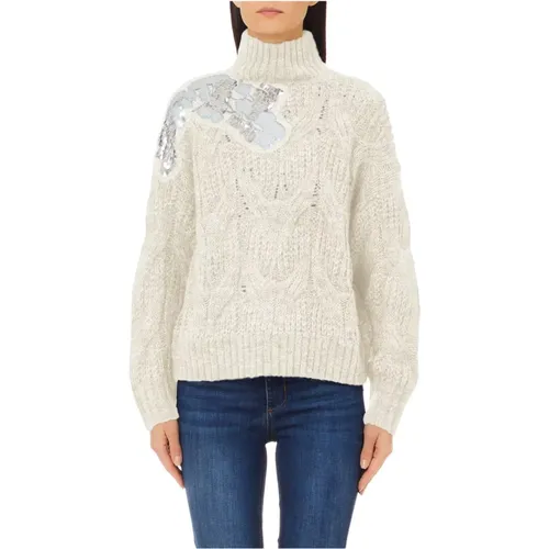 Geschlossener Strickpullover , Damen, Größe: M - Liu Jo - Modalova