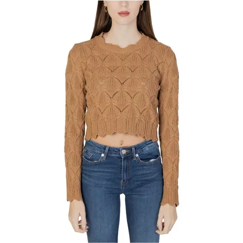 Womens Knit Crop Sweater , female, Sizes: M - Only - Modalova