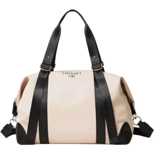 Soft Fabric Twin-handle Bag with Removable Shoulder Strap and Zip Closure , female, Sizes: ONE SIZE - Twinset - Modalova
