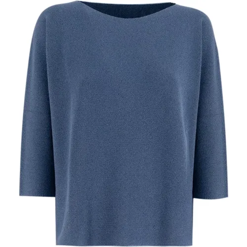 Lurex Boat-Neck Jumper , Damen, Größe: M - Le Tricot Perugia - Modalova