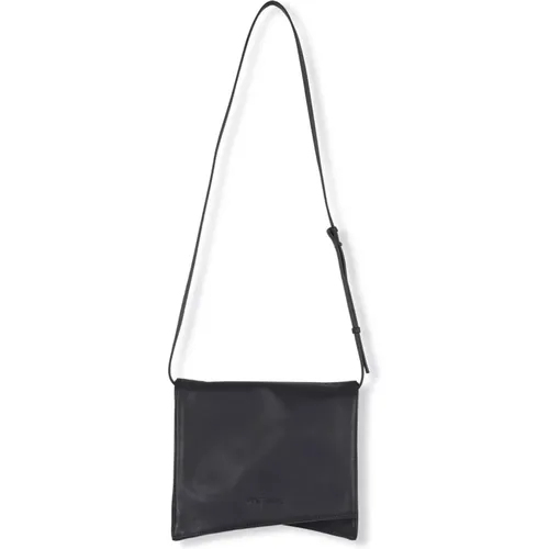 Asymmetric Leather Shoulder Bag , female, Sizes: ONE SIZE - Cortana - Modalova
