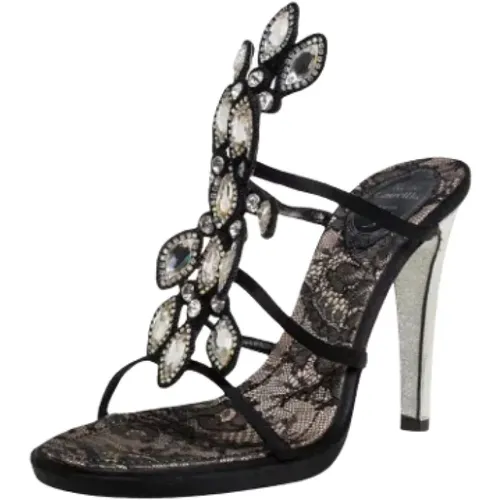 Pre-owned Satin sandals , Damen, Größe: 39 EU - René Caovilla Pre-owned - Modalova