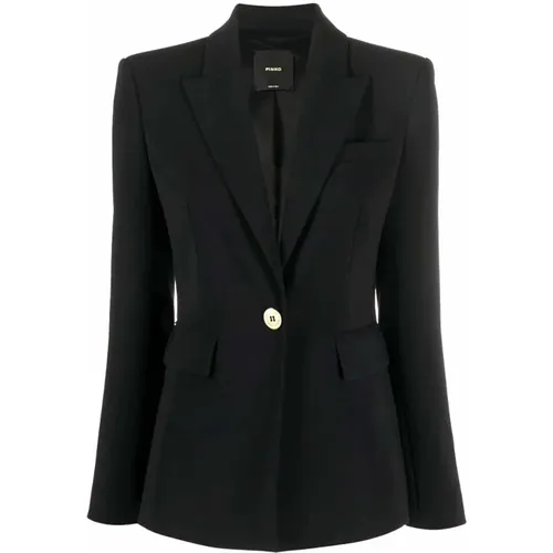 Schwarzer Stretch-Stoff Blazer - pinko - Modalova