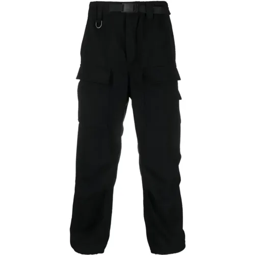 Stilvolle Flanell-Cargohose , Damen, Größe: S - Y-3 - Modalova