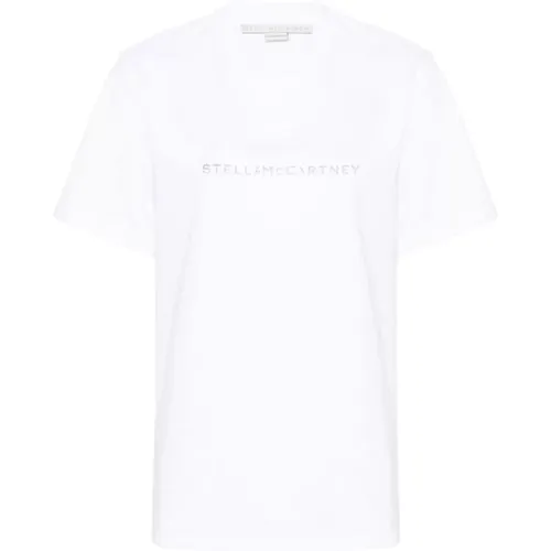 Weiße T-Shirts und Polos mit Logo-Print , Damen, Größe: M - Stella Mccartney - Modalova