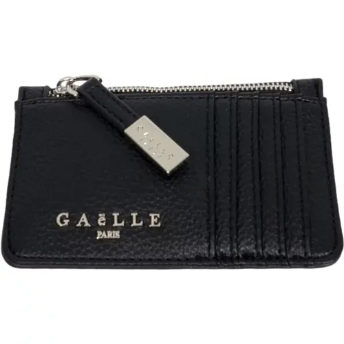 Faux Leather Card Holder with Metal Logo , male, Sizes: ONE SIZE - Gaëlle Paris - Modalova