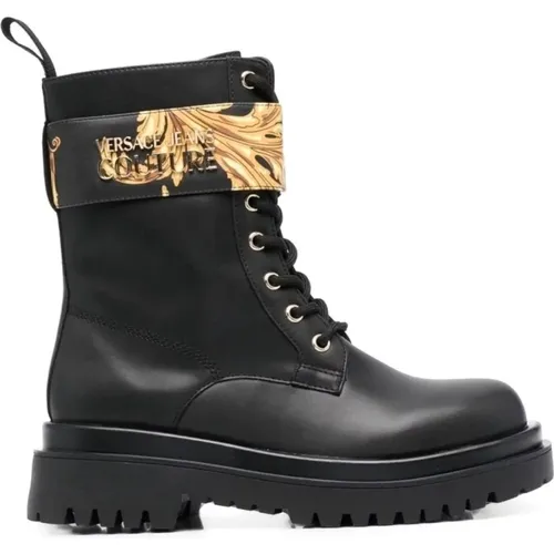 And Gold Casual Ankle Boots , female, Sizes: 4 UK, 3 UK, 5 UK, 8 UK - Versace Jeans Couture - Modalova