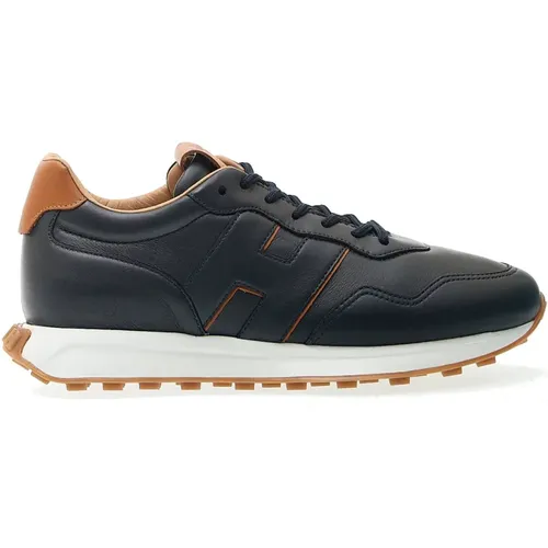 Leather Running Shoes with Spoiler , male, Sizes: 8 UK, 10 UK, 7 UK, 7 1/2 UK - Hogan - Modalova