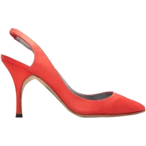 Pre-owned Canvas heels , female, Sizes: 3 UK - Manolo Blahnik Pre-owned - Modalova