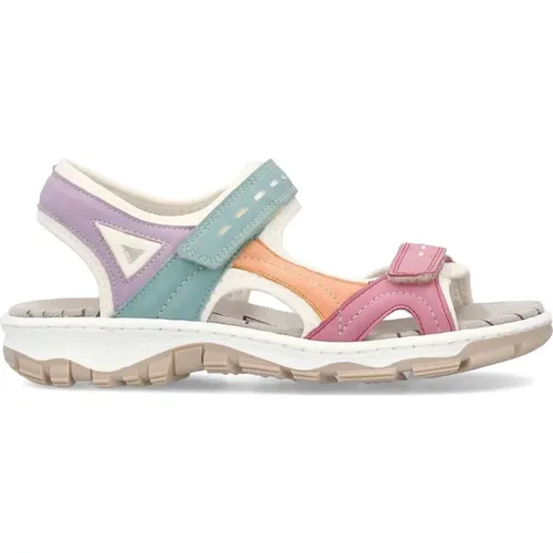 Multicolour Flat Sandals for Women , female, Sizes: 5 UK, 7 UK, 6 UK - Rieker - Modalova