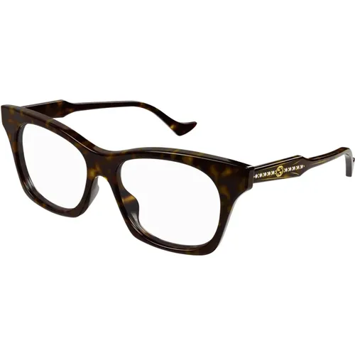 Dunkel Havana Brillengestelle,Braun/Havanna Optische Brille,Klassische Schwarze Optische Brille - Gucci - Modalova