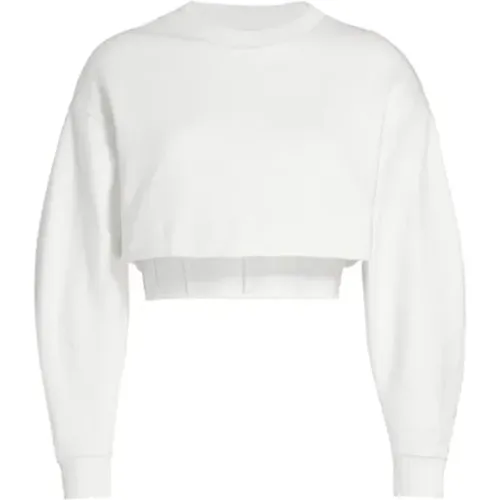 Cropped Corset Sweatshirt , female, Sizes: S - alexander mcqueen - Modalova