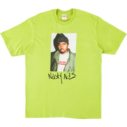 Limited Edition Lime Nasty Nas T-shirt , male, Sizes: L, M, XL - Supreme - Modalova