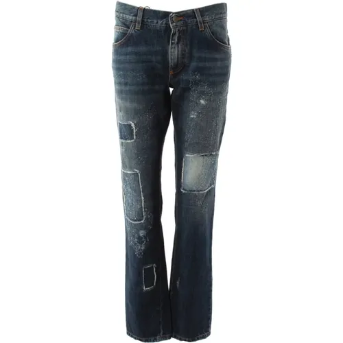 Klassische Blaue Jeans für Herren , Herren, Größe: M - Dolce & Gabbana - Modalova