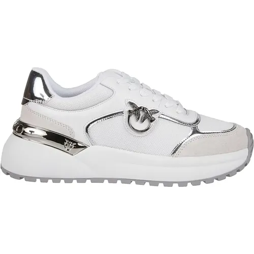GEM 01 Sneakers /Silver , female, Sizes: 4 UK, 6 UK, 7 UK, 3 UK - pinko - Modalova