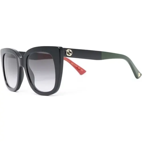 Schwarze Sonnenbrille mit Zubehör , Damen, Größe: 51 MM - Gucci - Modalova