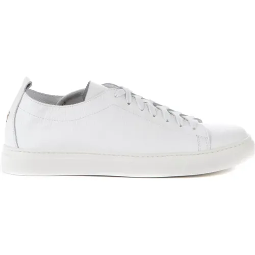 Weiße Ledersneaker, Hergestellt in Italien , Herren, Größe: 40 1/2 EU - Henderson - Modalova