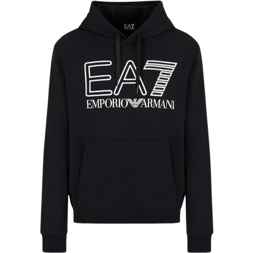 Hoodie mit schlichtem Design , Herren, Größe: M - Emporio Armani EA7 - Modalova