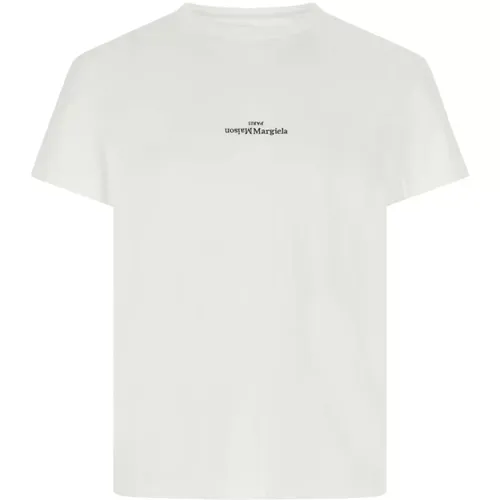 Weißes Baumwoll-T-Shirt , Herren, Größe: XL - Maison Margiela - Modalova