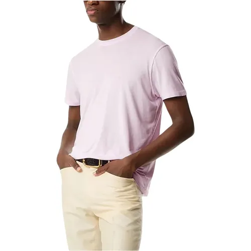 Mens T-Shirt in Lyocell Cotton , male, Sizes: 2XL, XL, M, L - Tom Ford - Modalova