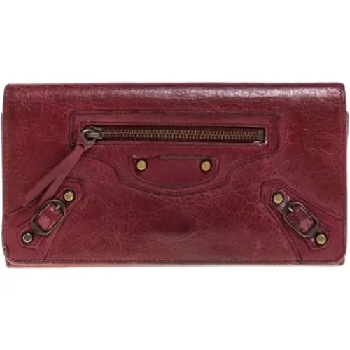 Pre-owned Leather wallets , female, Sizes: ONE SIZE - Balenciaga Vintage - Modalova