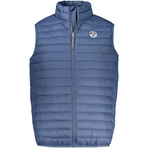 Blaue Polyamidjacke mit Reißverschluss , Herren, Größe: 3XL - North Sails - Modalova