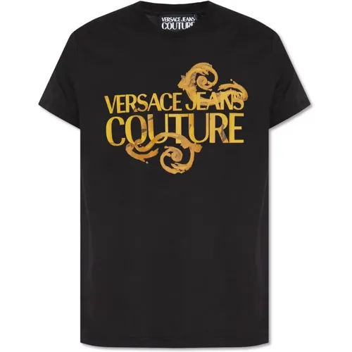 Logo-bedrucktes T-Shirt , Herren, Größe: 2XL - Versace Jeans Couture - Modalova