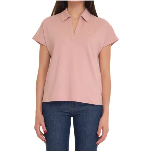 Buttonless Polo Shirt in Piquet Fabric , female, Sizes: XS, M, S, L - Fay - Modalova