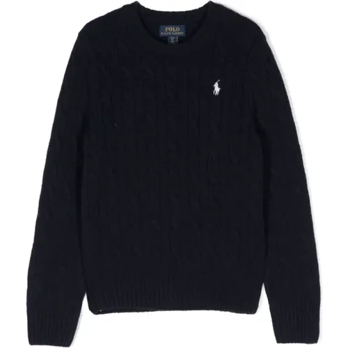 Blauer Zopfmuster Pullover Rundhalsausschnitt - Polo Ralph Lauren - Modalova