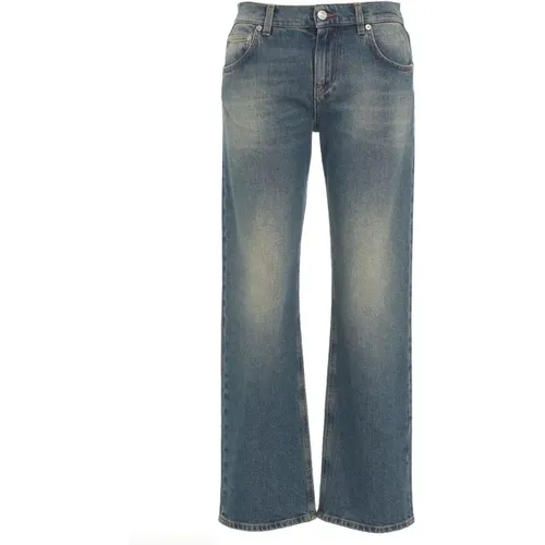 Blaue Straight Leg Jeans 'Zoe' - Mauro Grifoni - Modalova