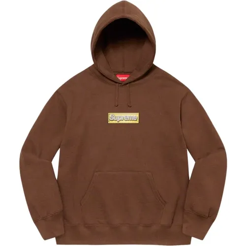 Limitierte Auflage Bling Box Logo Kapuzenpullover Dunkelbraun , Herren, Größe: L - Supreme - Modalova