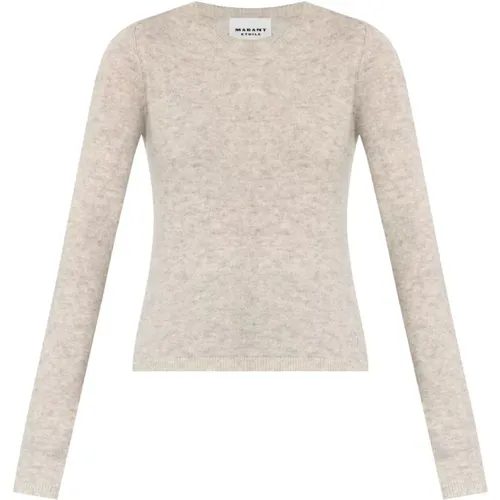 Beiger Pullover mit Obira-Ga Stil , Damen, Größe: S - Isabel Marant Étoile - Modalova