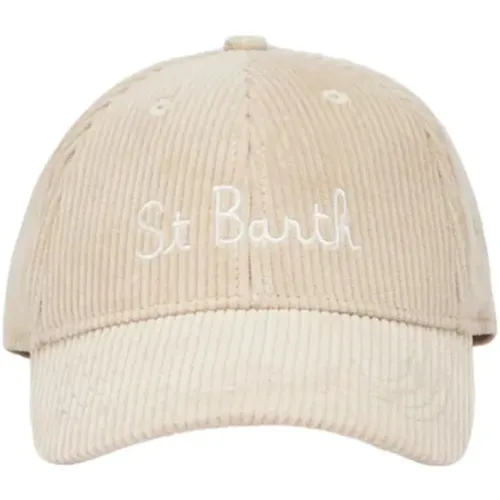 Corduroy Baseball Hat with St Barth Embroidery , female, Sizes: ONE SIZE - Saint Barth - Modalova