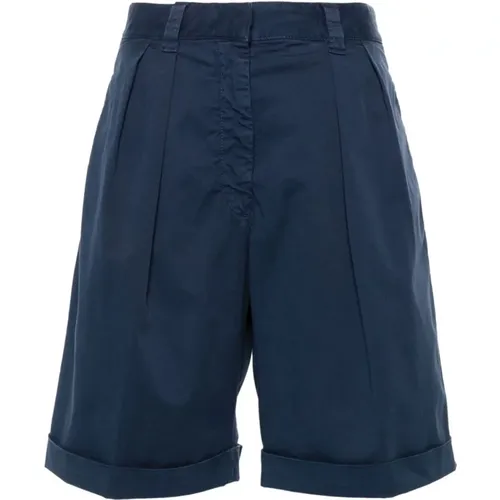 Blaue Casual Shorts , Damen, Größe: 2XS - Aspesi - Modalova