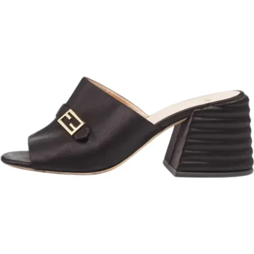 Pre-owned Satin sandals , female, Sizes: 8 UK - Fendi Vintage - Modalova