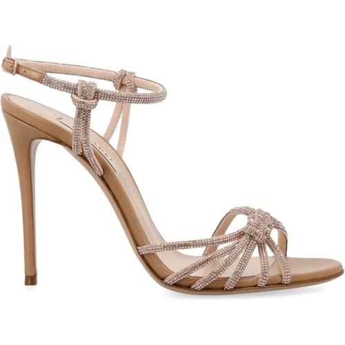 Julia Sandals - Glittered Ankle Strap Heels , female, Sizes: 7 UK, 6 1/2 UK - Casadei - Modalova