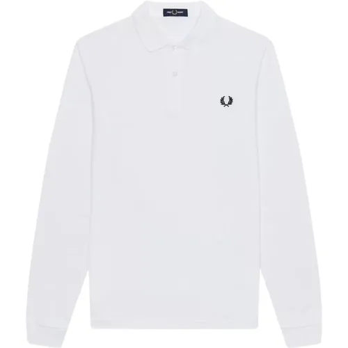 Langarm Polo Shirt , Herren, Größe: S - Fred Perry - Modalova