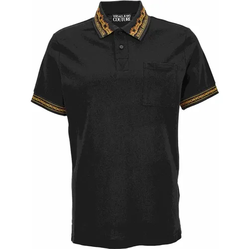 T-Shirts und Polos,Schwarzes Polo-Shirt für Männer - Versace Jeans Couture - Modalova