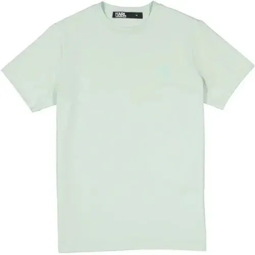 Hellgrünes Regular Fit T-Shirt , Herren, Größe: XS - Karl Lagerfeld - Modalova