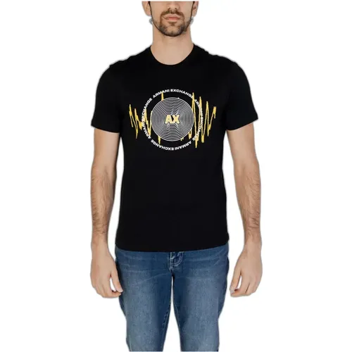 Printed Short Sleeve T-shirt , male, Sizes: L, S, XL, 2XL, M, XS - Armani Exchange - Modalova