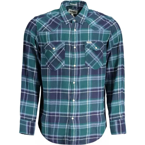 Grünes Flanell Western Hemd Regular Fit - Wrangler - Modalova