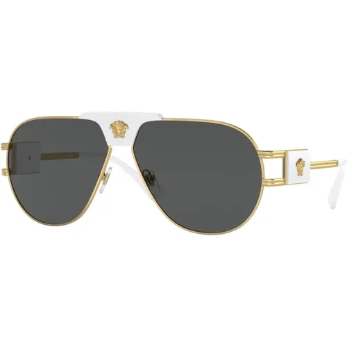 MedusaLarge Sunglasses , male, Sizes: 63 MM - Versace - Modalova
