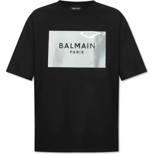 T-Shirt mit Logo , Herren, Größe: 2XL - Balmain - Modalova