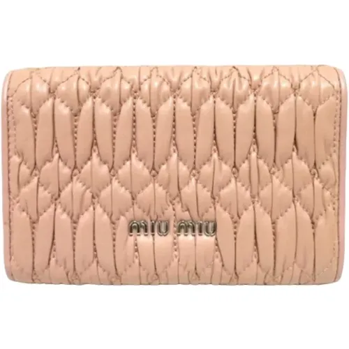 Pre-owned Leather wallets , female, Sizes: ONE SIZE - Miu Miu Pre-owned - Modalova