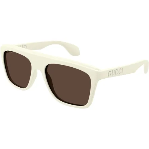 Brown Lens Sunglasses in Frame , male, Sizes: 54 MM - Gucci - Modalova