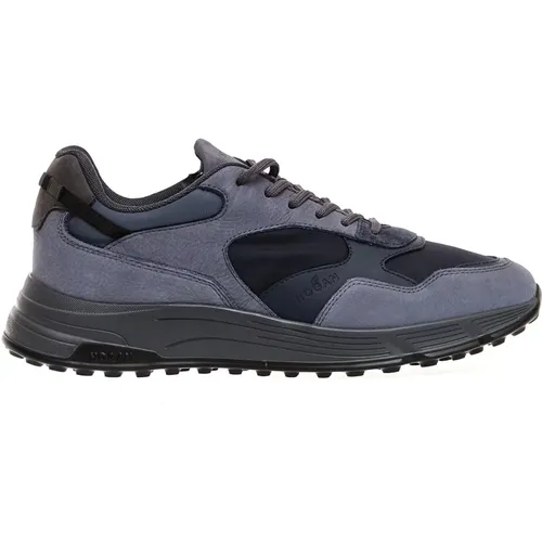 Blaue Nabuk Hyperlight Sneakers , Herren, Größe: 42 EU - Hogan - Modalova