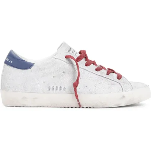 Silver Blue Superstar Sneakers , female, Sizes: 4 UK - Golden Goose - Modalova