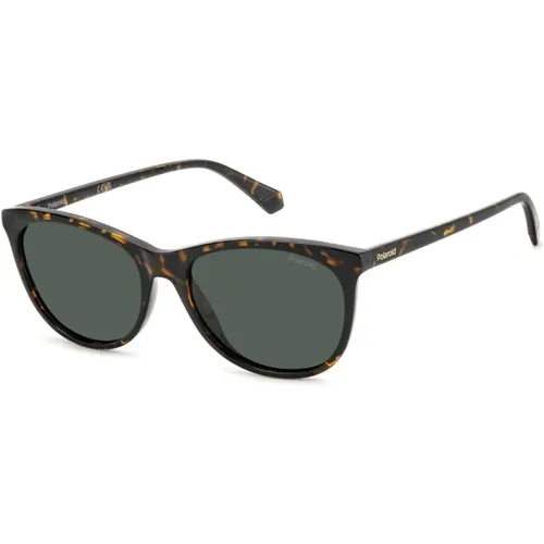 Cat-eye Sunglasses Green Polarized , female, Sizes: 55 MM - Polaroid - Modalova