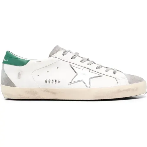 Super-Star Sneakers - Leather, Logo, Star Patch , male, Sizes: 5 UK - Golden Goose - Modalova