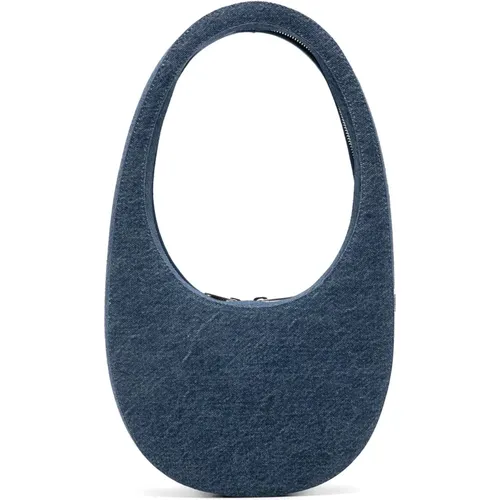 Blaue ovale Tasche mit kreisförmigem Reißverschluss , Damen, Größe: ONE Size - Coperni - Modalova